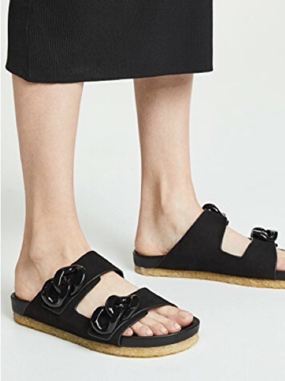Tory Burch Adrian Slide in Black Suede